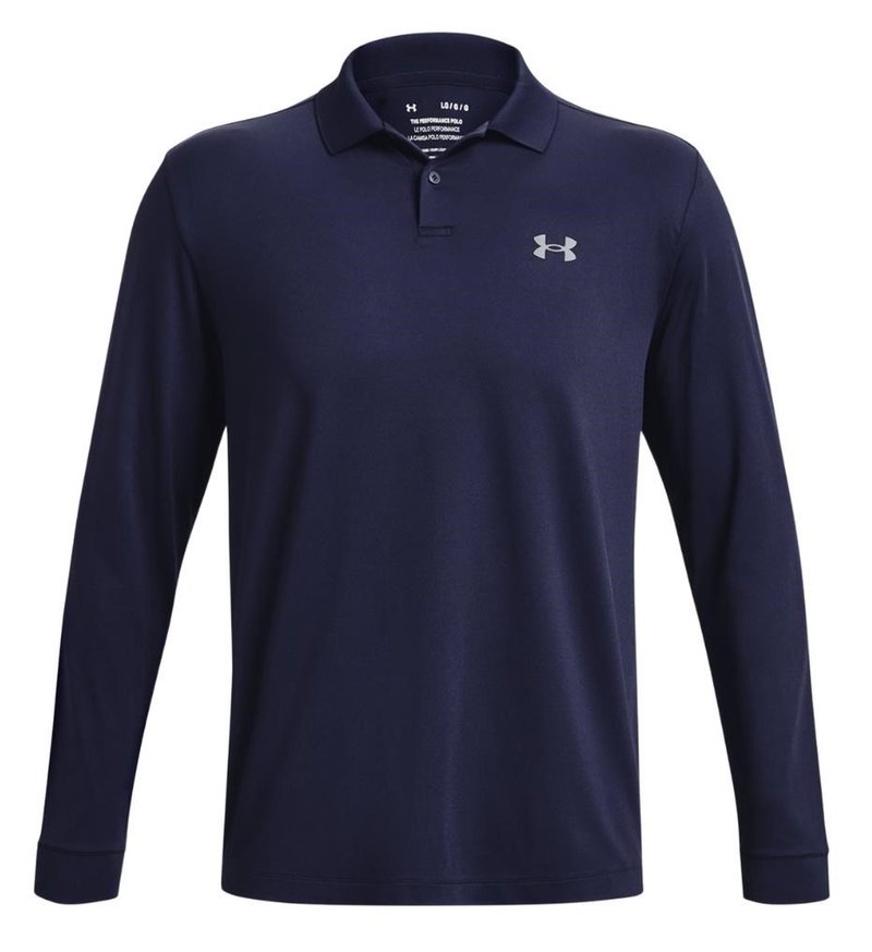 Under Armour Matchplay Long Sleeve camiseta de manga larga para hombre, azul marino