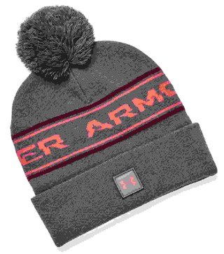 Under Armour Halftime Pom gorro de hombre, pitch gray/dark moon
