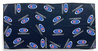 U.S. Kids Golf Multi Logo Microfiber toalla de golf, negra