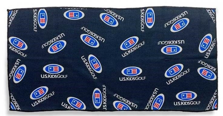 U.S. Kids Golf Multi Logo Microfiber toalla de golf, negra