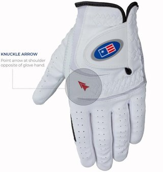 U.S. Kids Golf Golfer GG4 guante junior, blanco