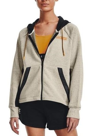 Under Armour Rival + FZ Hoodie sudadera con capucha de mujer, marrón