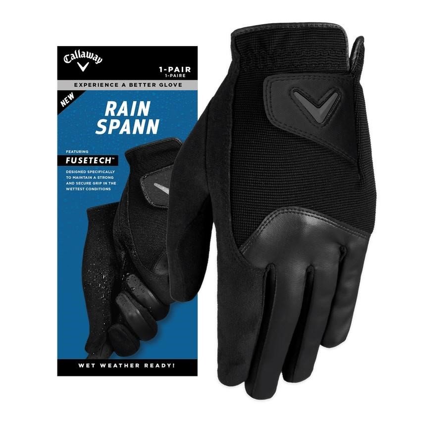 Callaway Rain Spann 2023 guantes de golf para hombre (par), negro