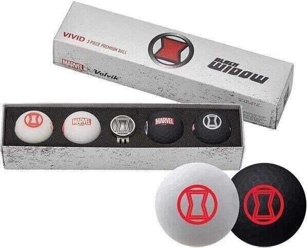Volvik VIVID MARVEL Black Widow pelotas de golf, mix de colores