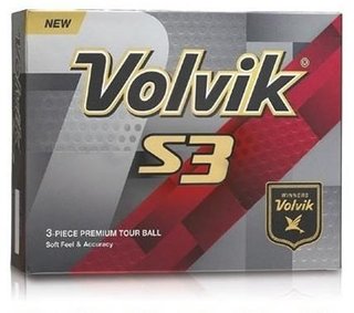 Volvik S3 pelotas de golf, naranja