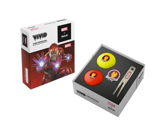 Volvik VIVID MARVEL IRONMAN pelotas de golf, mix de colores