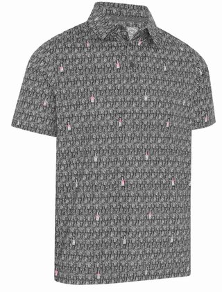 Callaway All-Over Scotch Novelty Print polo de hombre, asphalt