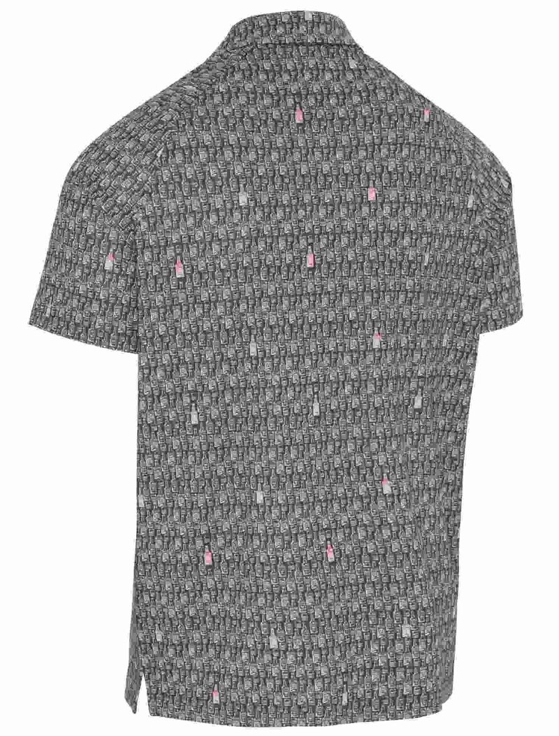 Callaway All-Over Scotch Novelty Print polo de hombre, asphalt
