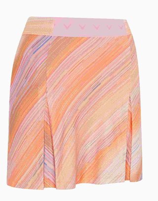 Callaway Striped Pleated 17" falda pantalón de mujer 2024, papaya