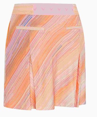 Callaway Striped Pleated 17" falda pantalón de mujer 2024, papaya