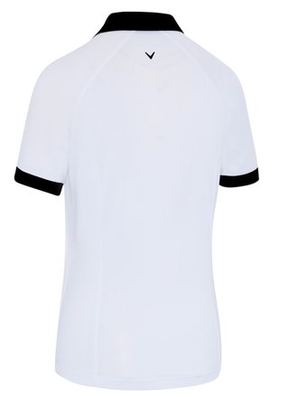 Callaway V-Placket Colorblock polo de mujer, brilliant white/caviar
