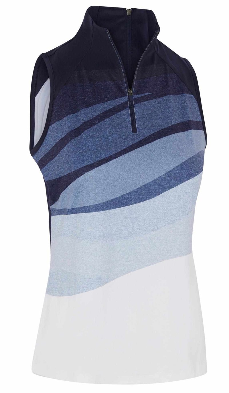 Callaway Gradient Wave Sleeveless polo de mujer, peacoat