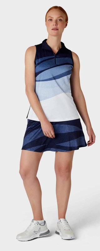 Callaway Gradient Wave Sleeveless polo de mujer, peacoat