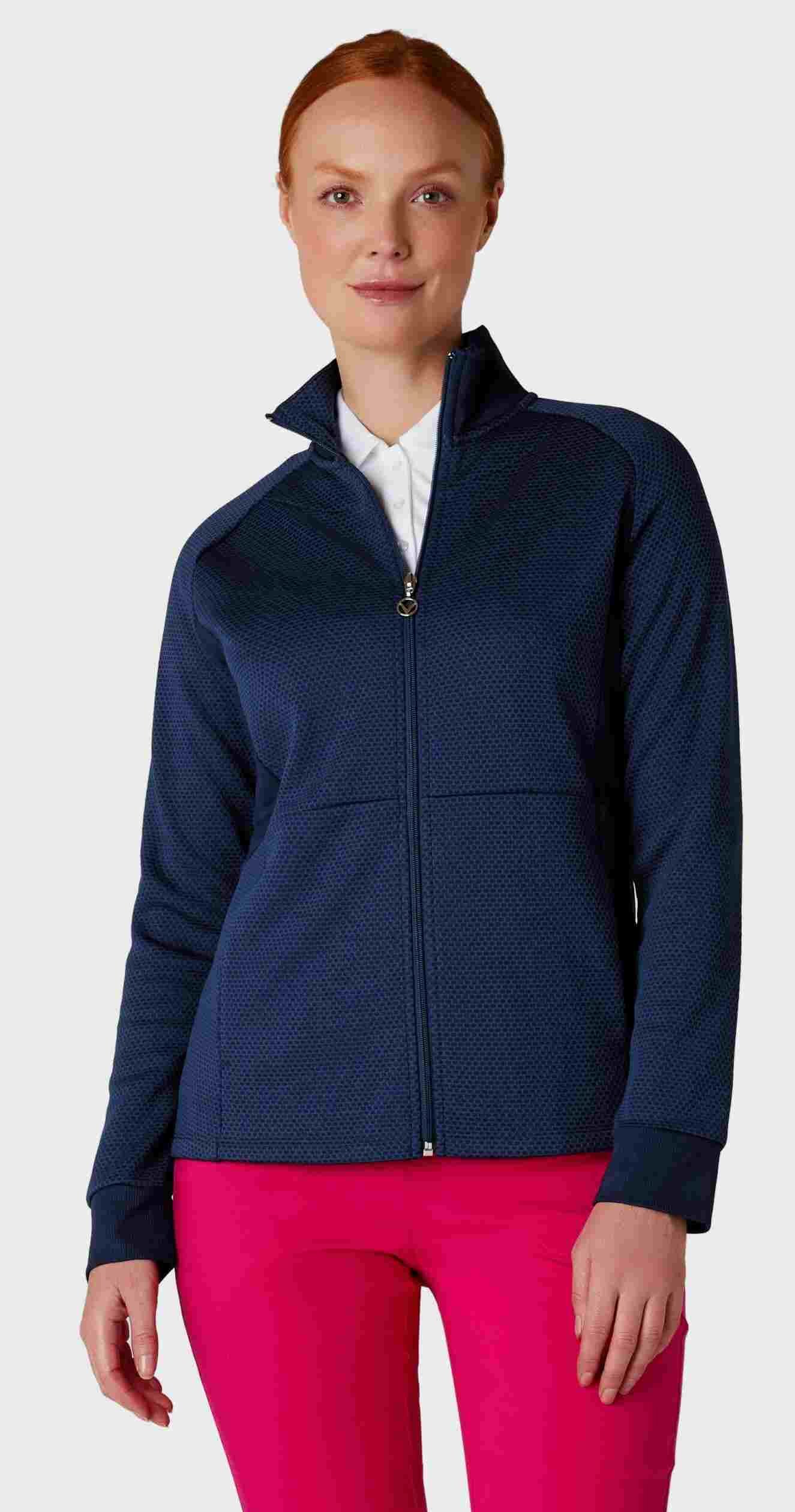 Callaway Full Zip Hexagon chaqueta de mujer, peacoat