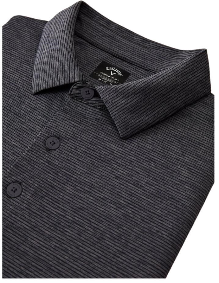Callaway Premium Fine Line polo de hombre, ebony heather