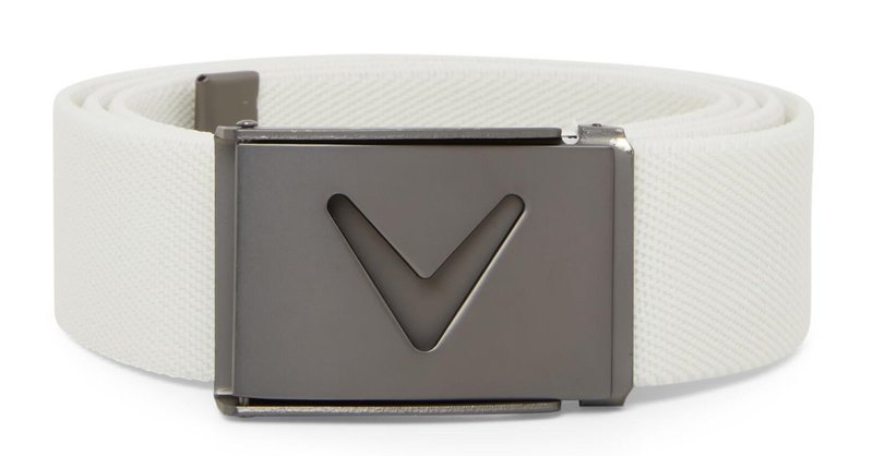 Callaway V-Logo Web cinturón para hombre, blanco