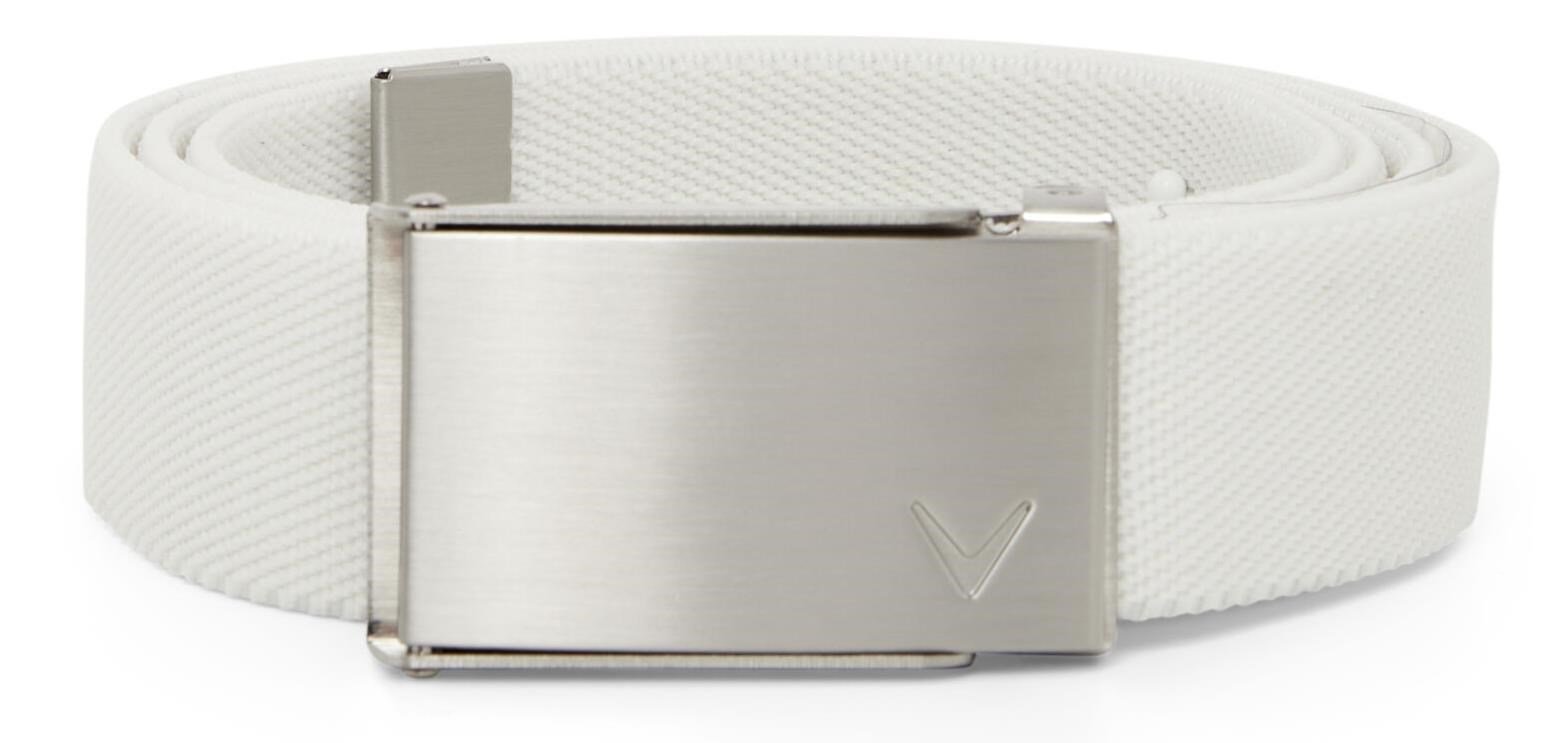 Callaway Cut To Fit Solid Webbed cinturón, blanco