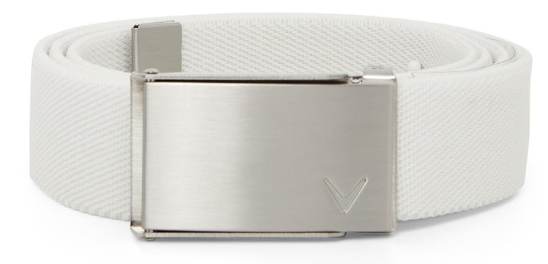 Callaway Cut To Fit Solid Webbed cinturón, blanco
