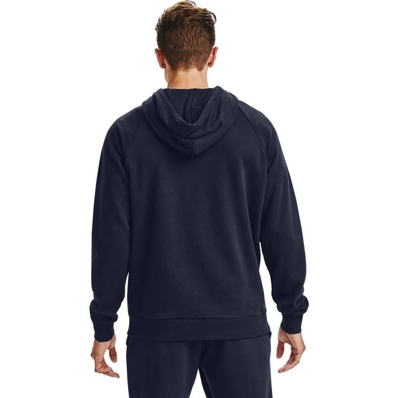Under Armour Rival Fleece Big Logo sudadera con capucha para hombre, midnight navy