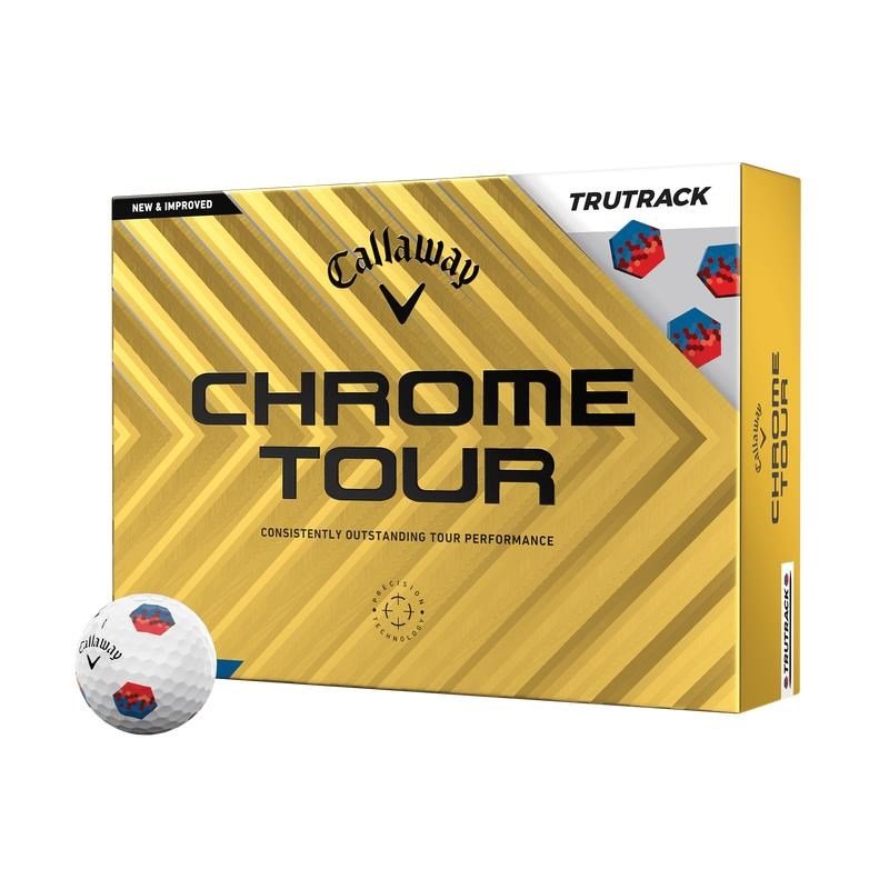 Callaway Chrome Tour TruTrack pelotas de golf, azul/rojo