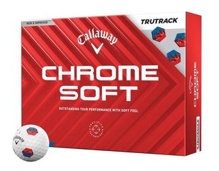 Callaway Chrome Soft TruTrack pelotas de golf, azul/rojo