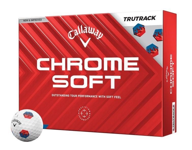 Callaway Chrome Soft TruTrack pelotas de golf, azul/rojo