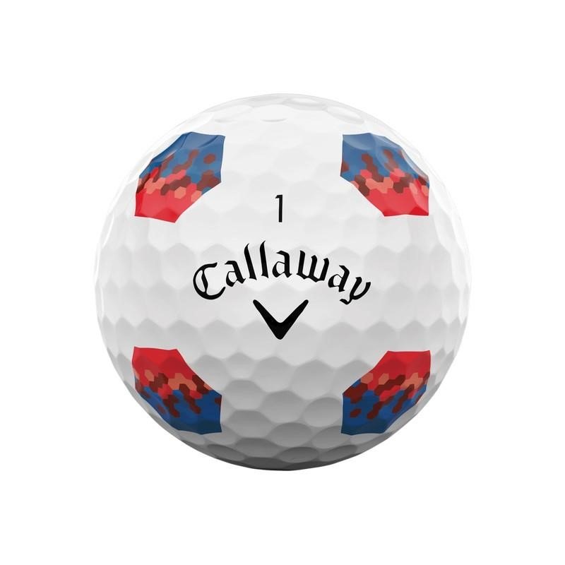 Callaway Chrome Soft TruTrack pelotas de golf, azul/rojo