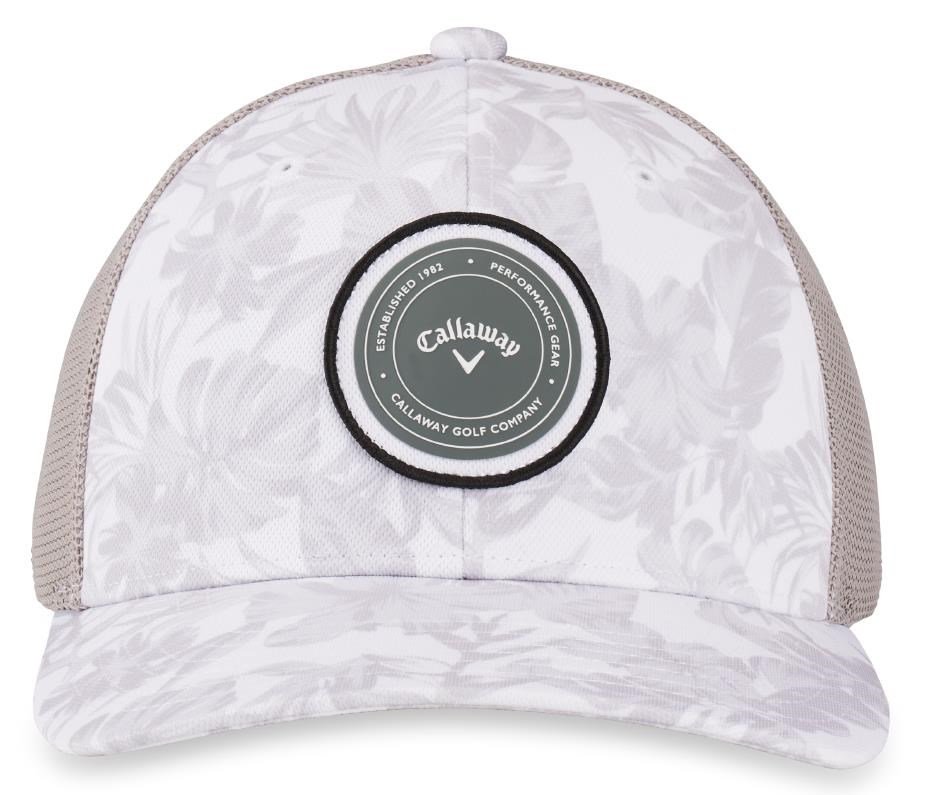 Callaway Playing Through Trucker gorra de hombre, white tropical