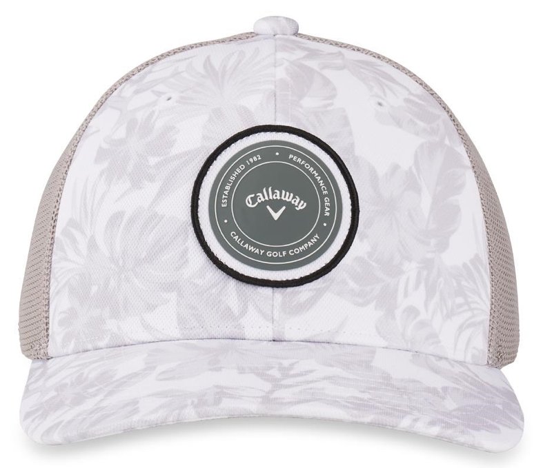 Callaway Playing Through Trucker gorra de hombre, white tropical