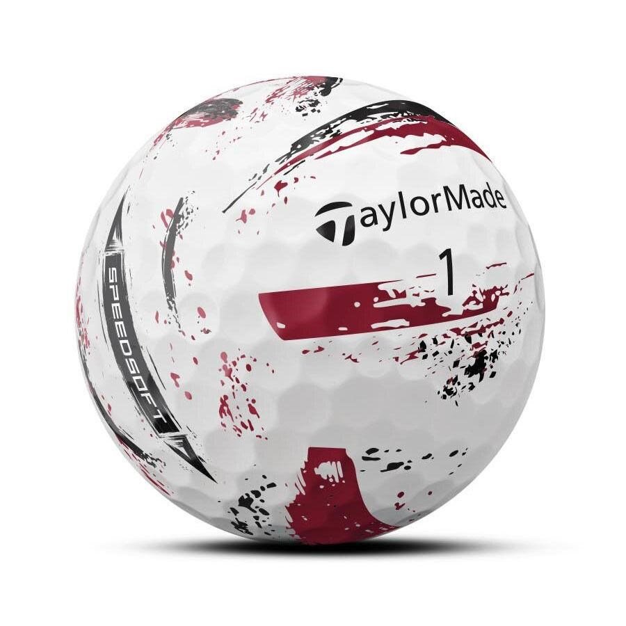 TaylorMade SpeedSoft Ink pelotas de golf (12 pelotas), rojas