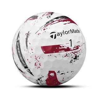 TaylorMade SpeedSoft Ink pelotas de golf (12 pelotas), rojas