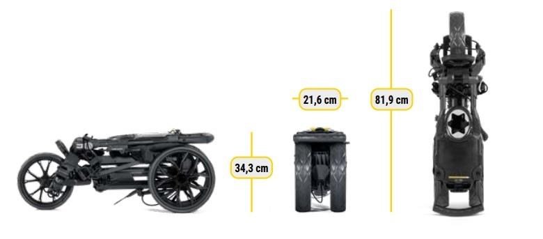 Bag Boy Slimfold Compact carrito manual, plata/negro
