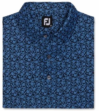 FootJoy Painted Floral Lisle polo de hombre, navy