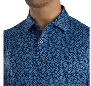 FootJoy Painted Floral Lisle polo de hombre, navy