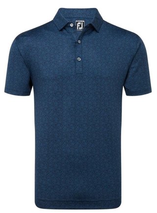 FootJoy Painted Floral Lisle polo de hombre, navy