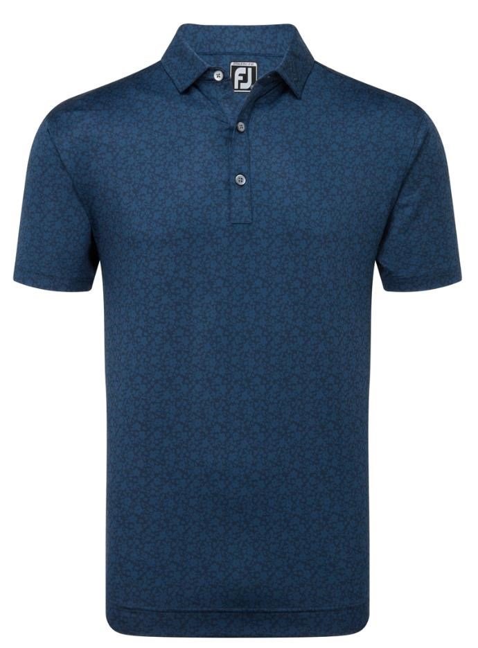 FootJoy Painted Floral Lisle polo de hombre, navy