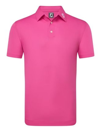 FootJoy Stretch Pique Solid polo de hombre, rosa intenso