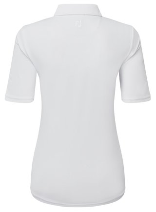 FootJoy Half-Sleeve Pique polo de mujer, blanco
