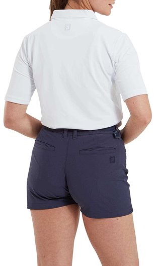 FootJoy Half-Sleeve Pique polo de mujer, blanco