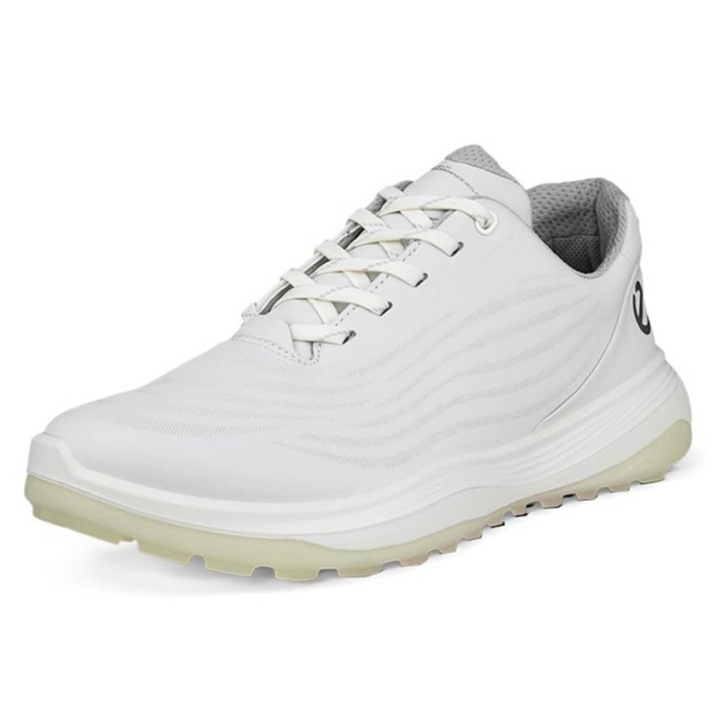 Ecco Lt1 zapatos de golf para mujer impermeables, blancos