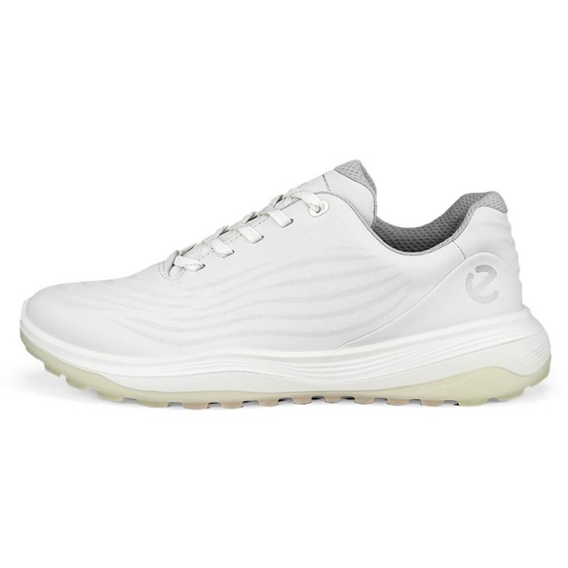 Ecco Lt1 zapatos de golf para mujer impermeables, blancos
