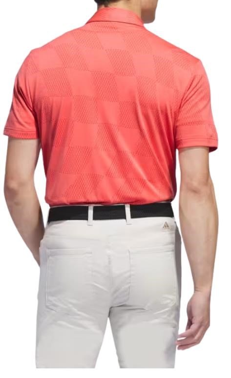 Adidas Textured polo de hombre, preloved scarlet
