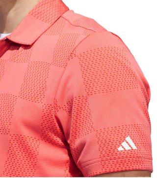 Adidas Textured polo de hombre, preloved scarlet