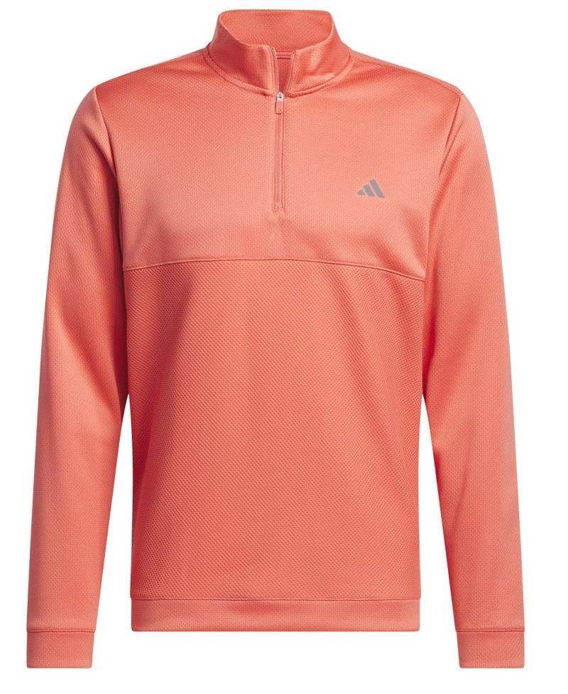 Adidas Ultimate 365 Textured 1/4 Zip sudadera de hombre, preloved scarlet