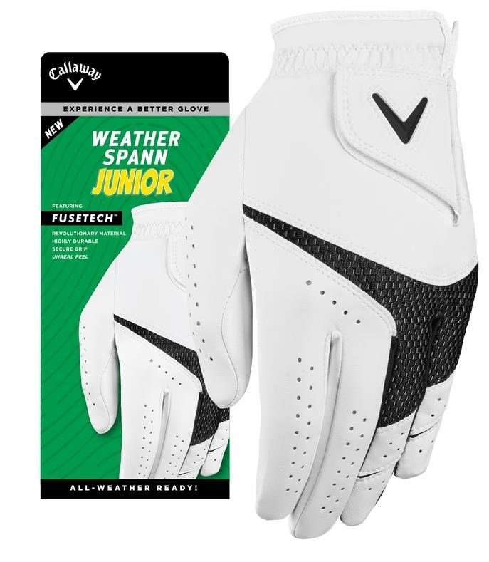 Callaway Weather Spann guante de golf junior, blanco