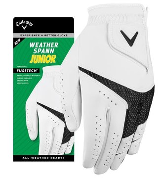 Callaway Weather Spann guante de golf junior, blanco