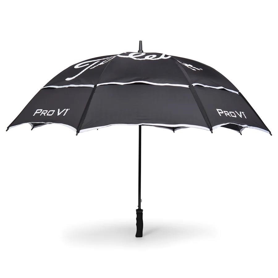 Titleist Tour Double Canopy paraguas 68", negro/blanco