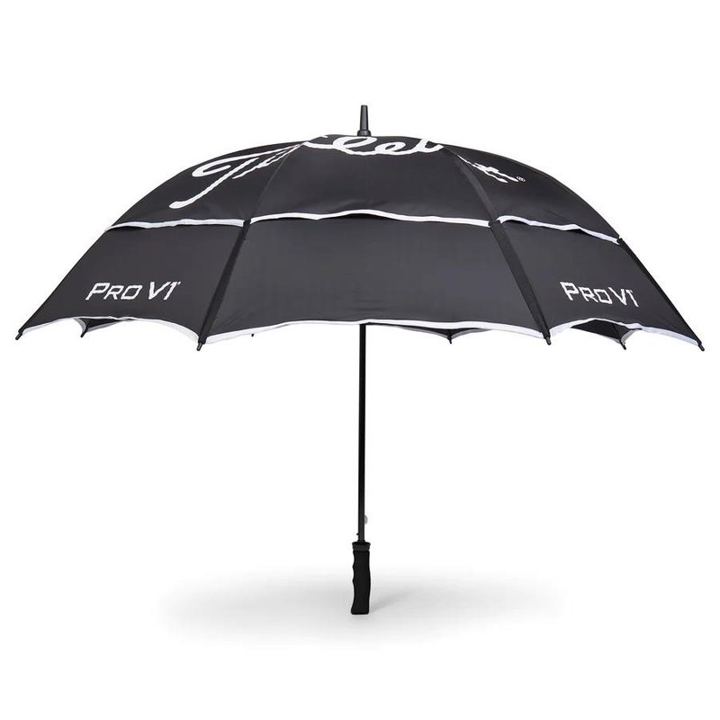 Titleist Tour Double Canopy paraguas 68", negro/blanco