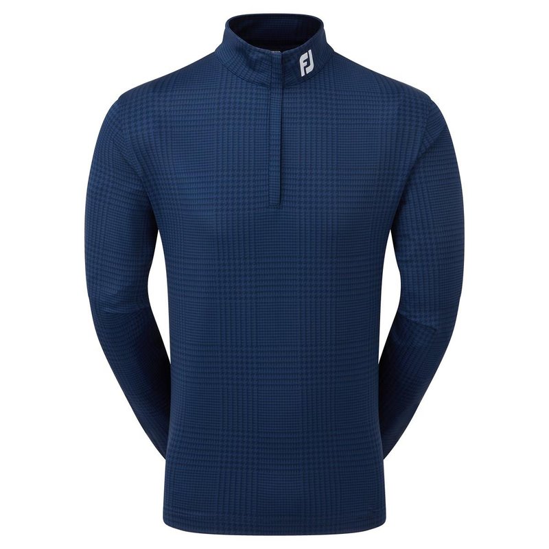 FootJoy Glen Plaid Print Chill-Out sudadera de hombre, navy