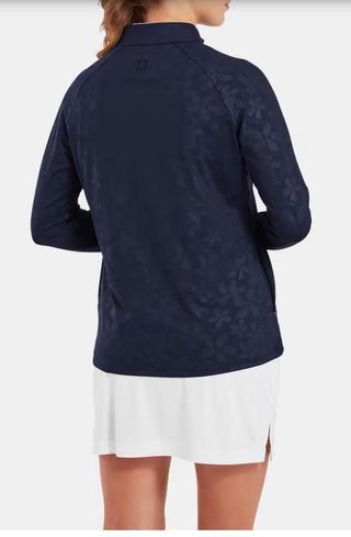 FootJoy Floral Embossed sudadera de mujer, navy